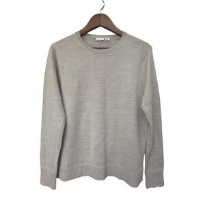 Esmara by Lidl Womens Beige Merino Wool Blend Crewneck Sweater Oatmeal M EUC